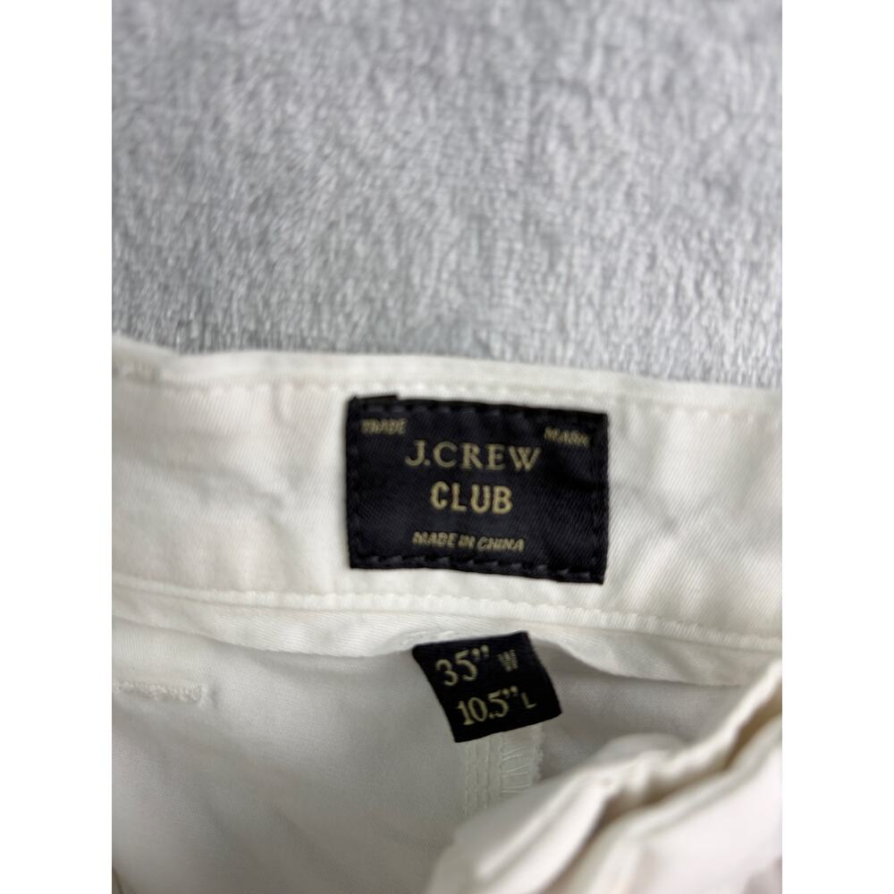 J.Crew Club Men's White Chino Shorts - Size 35W - Classic Summer Casual - Picture 7 of 9